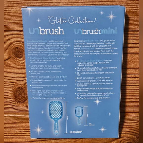 Unbrush Glitter Collection Set Original & Mini Blue - Picture 4 of 4